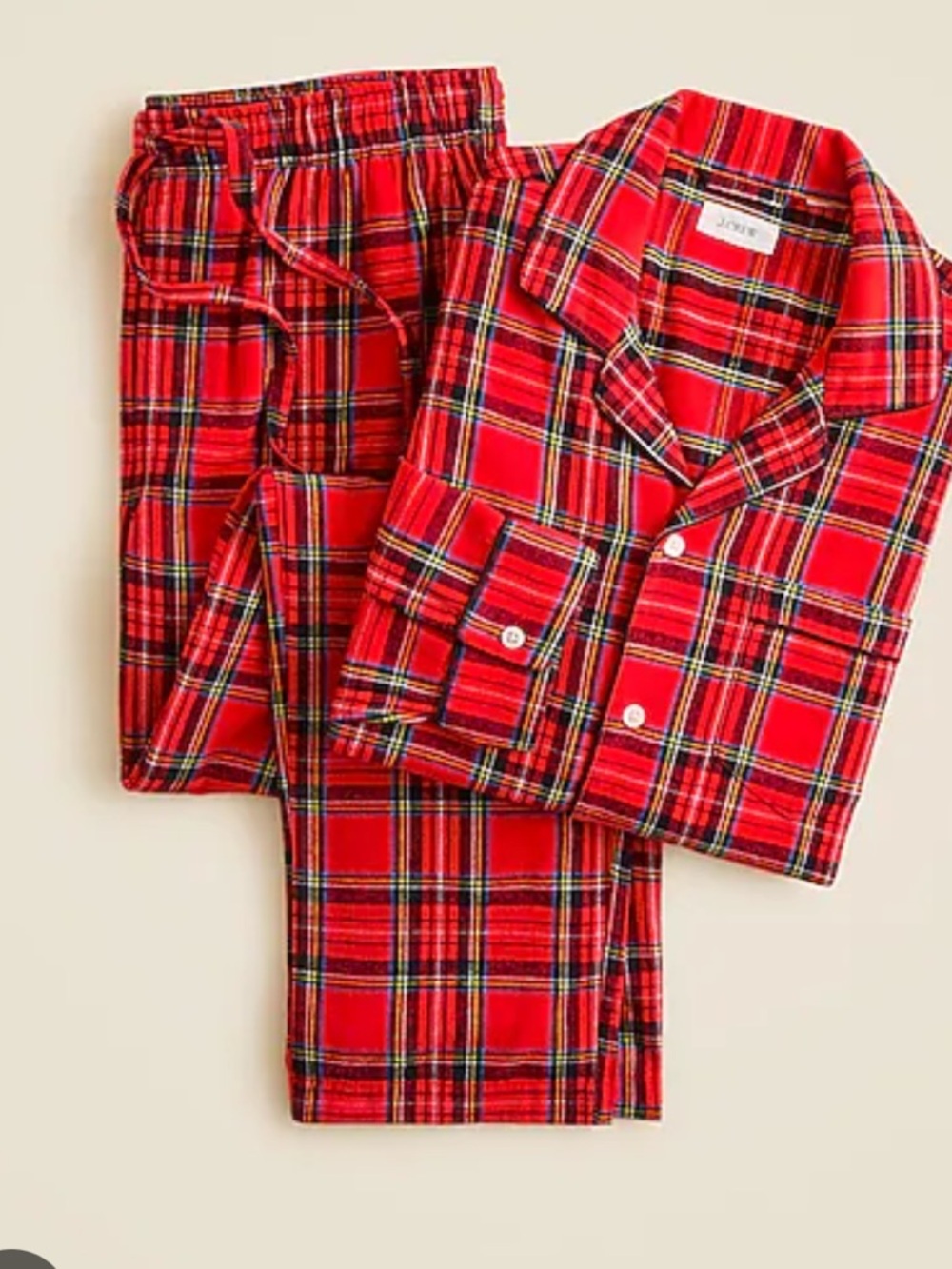 J crew flannel pajama pants vintage red